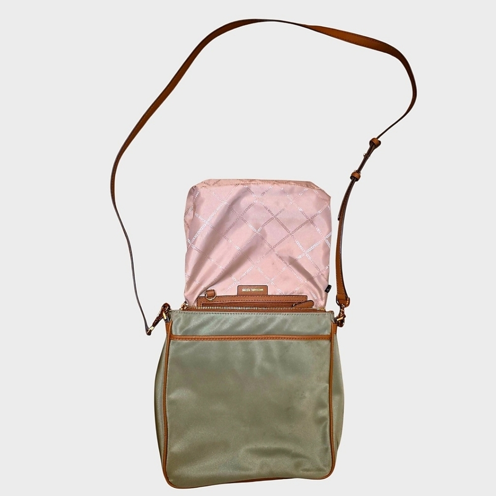 Michael Kors Olive Green Nylon crossbody- Current Collection - Picture 8 of 15